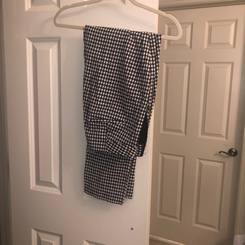 Zara Gingham Linen Pant